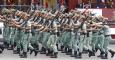 Legionarios desfilando el día de las Fuerzas Armadas.