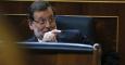 El presidente del Gobierno, Mariano Rajoy, en su escaño, ayer, en un momento del Debate sobre el Estado de la Nación. EFE