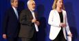 Kerry, Zarif y Mogherini, tras alcanzar el acuerdo. REUTERS/Ruben Sprich