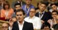 El líder de Ciutadans, Albert Rivera, durante la sesión de control al ejecutivo catalán en el Parlament. EFE/Alberto Estévez