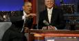 David Letterman junto a Barack Obama en su último programa. /REUTERS