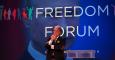 Intervención de Viktor Yushchenko en el Oslo Freedom Forum. /NACHO SEVILLA