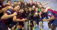 Los jugadores del Barça celebran la conquista de la Champions de balonmano. /EFE