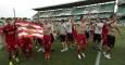 Los jugadores del Sporting de Gijón celebran el ascenso a Primera. /EFE