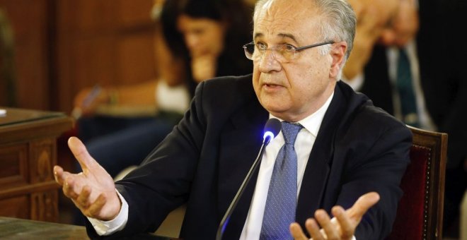 El exconceller valenciano Rafael Blasco durante el juicio por el caso Cooperación. EFE