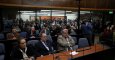 Fotografía de la audiencia donde se realizó a lectura de la sentencia por el Plan Condor hoy, viernes 27 de mayo de 2016, en los tribunales de Buenos Aires (Argentina). El último dictador argentino, Reynaldo Bignone (1982-1983), recibió hoy una pena de 20