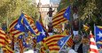 Formación de un castell durante la manifestación en Barcelona de la Diada que este año se ha celebrado bajo el lema "A punt", en favor de la independencia. EFE/Marta Pérez