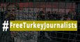 Cartel de apoyo a los periodistas turcos encarcelados que circula por las redes sociales.