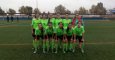 Las jguadoras del CD Femenino Cáceres posan al inicio de un partido de liga. /@CFFCACERES