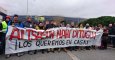 Manifestación de los familiares de los procesados por la trifulca con dos agentes de la Guardia Civil.