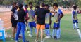 El equipo de la academia de la Fundación Vicente Ferrer, durante un partido. ROBERTO RODRÍGUEZ / FVF