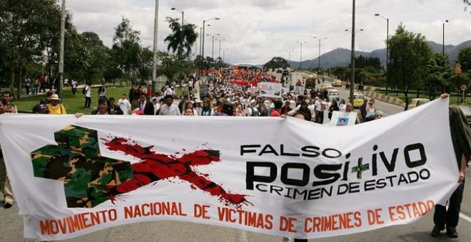 Manifestación de familiares de los asesinadas por el caso de los falsos positivos / EFE