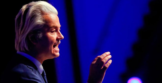 Wilders, en un acto en Alemania hace unos días. REUTERS/Wolfgang Rattay