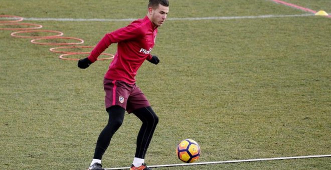 El jugador del Atlético de Madrid, Lucas Hernández. EFE