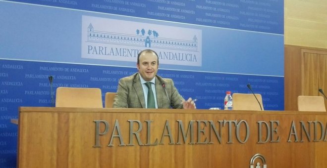 El presidente de la comisión de investigación del Parlamento de Andalucía sobre las irregularidades en los cursos de formación, Julio Díaz, de Ciudadanos. E.P.