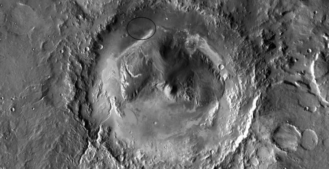 El cráter Gale en Marte. NASA