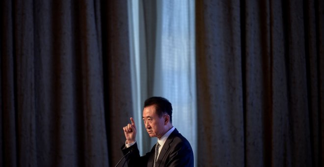 El presidente de Wanda Group, Wang Jianlin, en un acto en Pekín REUTERS/Stringer