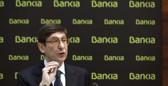 El presidente de Bankia, José Ignacio Goirigolzarri, durante la presentación de los resultados de 2016 del banco nacionalizado. EFE