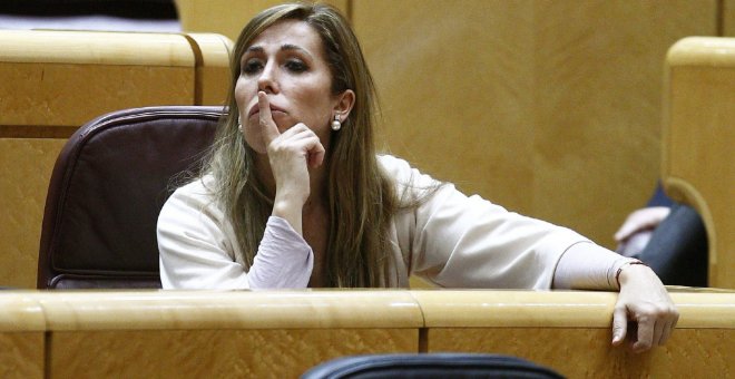 Alicia Sánchez-Camacho durante una sesión de control en el Senado. - EFE