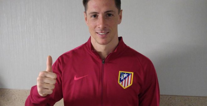 Imagen de Torres difundida por el Atlético de Madrid en Twitter.