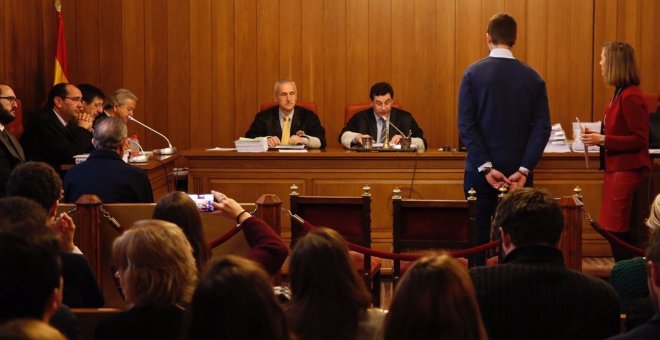 Declaración de la víctima en el juicio del caso Romanones por presuntos abusos. EUROPA PRESS/Álex Cámara