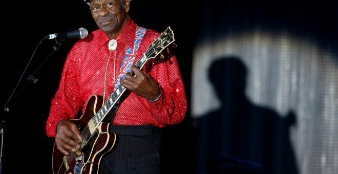 La leyenda del rock & roll, Chuck Berry, en una actuación en Monte Carlo, Mónaco.- REUTERS