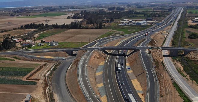 Vista de la autopista La Serena-Vallenar, en Chile, explotada por Sacyr. E.P.