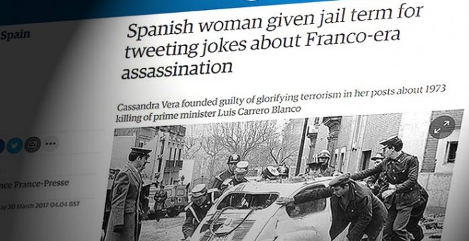 El medio británico 'The Guardian' se hace eco de la condena de la Audiencia Nacional contra la tuitera Cassandra por sus chistes sobre el asesinato de Carrero Blanco.