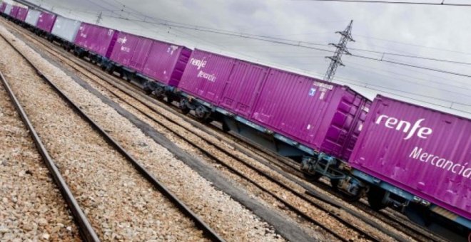 Un convoy de Renfe Mercancías.