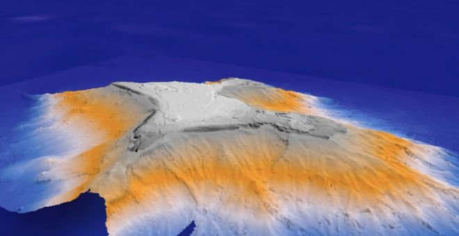 El monte submarino Tropic, donde los investigadores hallaron teluro. NOC/NERC