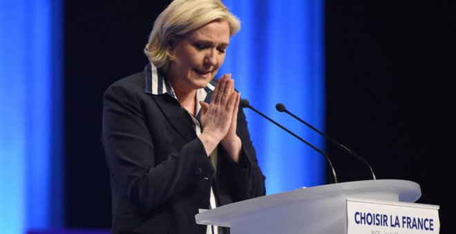 Le Pen, en un acto en Niza este jueves. REUTERS/Jean-Pierre Amet