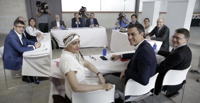 Magdalena Valerio y Pedro Sánchez, en una foto de archivo. / EFE