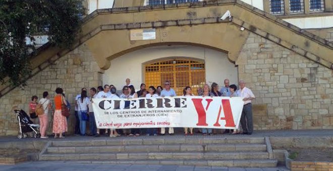 Una protesta por el cierre del CIE de Algeciras.- ARCHIVO