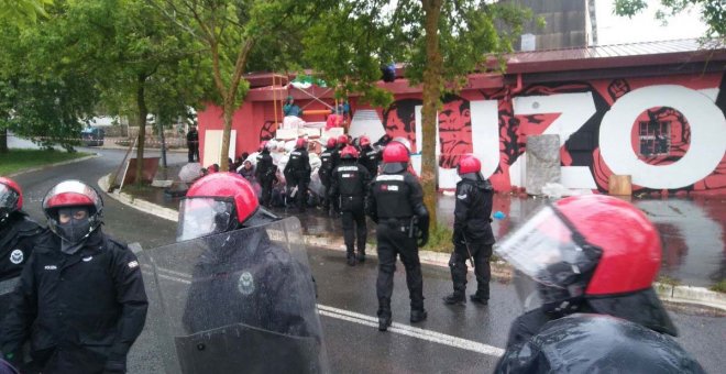 Carga policial en Errekaleor.