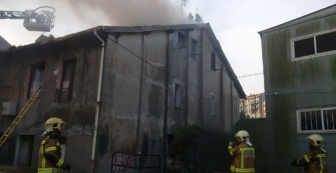 Estado de la vivienda en la que ha tenido lugar el incendio. SOS DEIAK