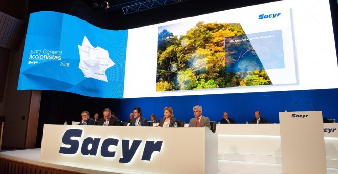 Imagen de la junta de accionistas de Sacyr en 2017. E.P.