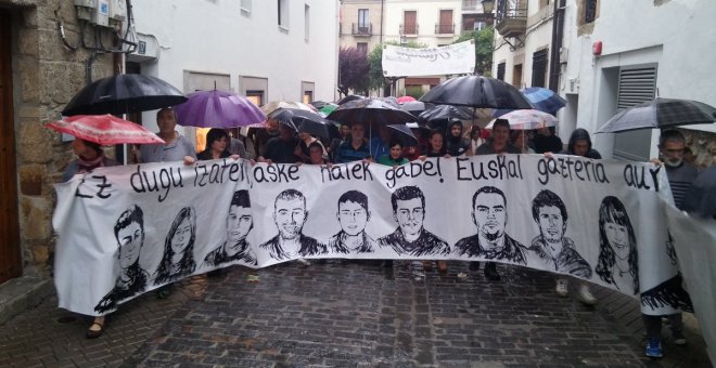 Manifestación realizada en Altsasu el pasado viernes, en apoyo a los jóvenes acusados de terrorismo.