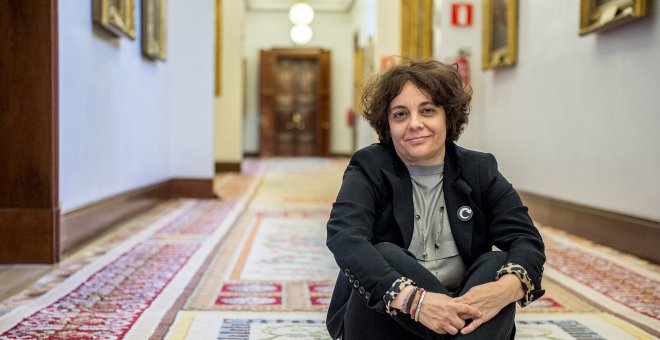 Gloria Elizo, Vicepresidenta cuarta del Congreso de los Diputados y secretaria de Acción Institucional de Podemos. DANI GAGO