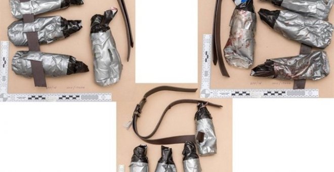 Imágenes del falso cinturón de explosivos utilizado por los terroristas de Londres