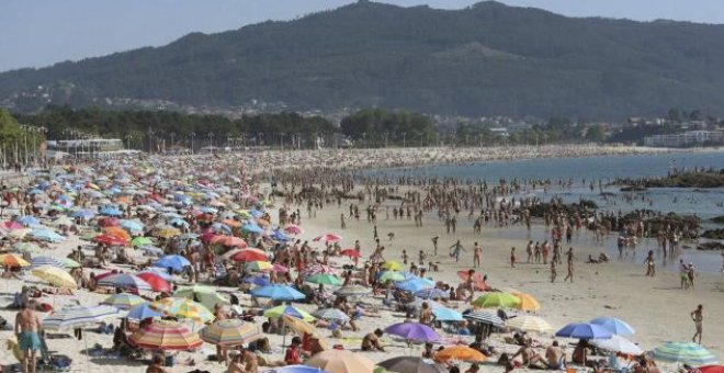La playa de Samil (Vigo), en una imagen de archivo. EFE