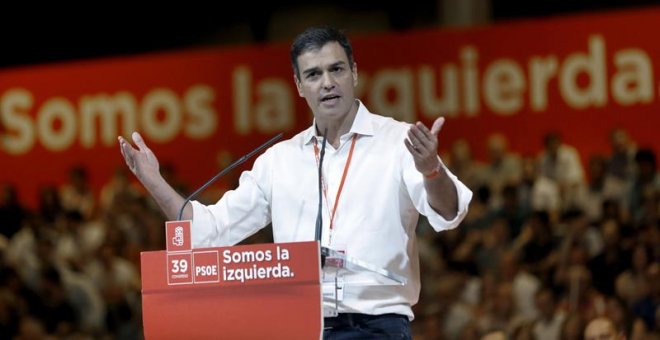 Pedro Sánchez durante su intervención en la clausura del 39 Congreso del PSOE. /EFE