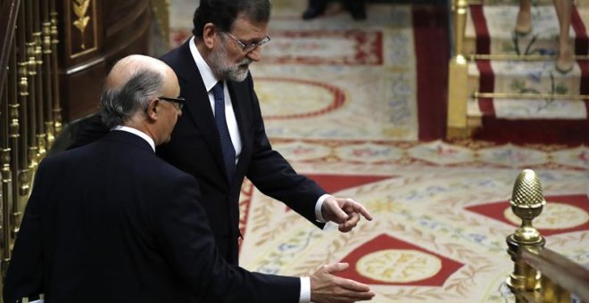 Montoro con Rajoy en el Congreso.