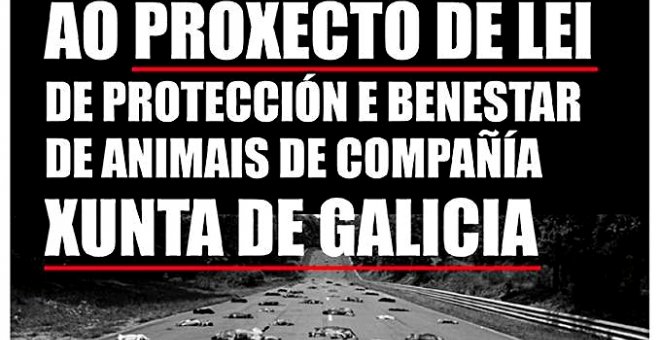 Cartel de la manifestación contra la Ley de Protección Animal