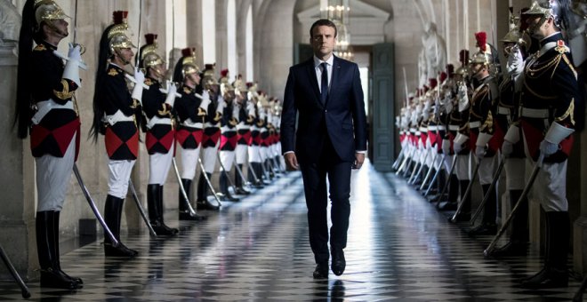 Macron, durante su entrada a Versalles. REUTERS/Etienne Laurent