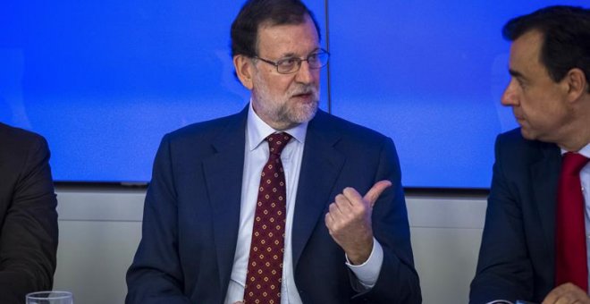 Rajoy, hace unos días en la sede del PP. EFE/Santi Donaire