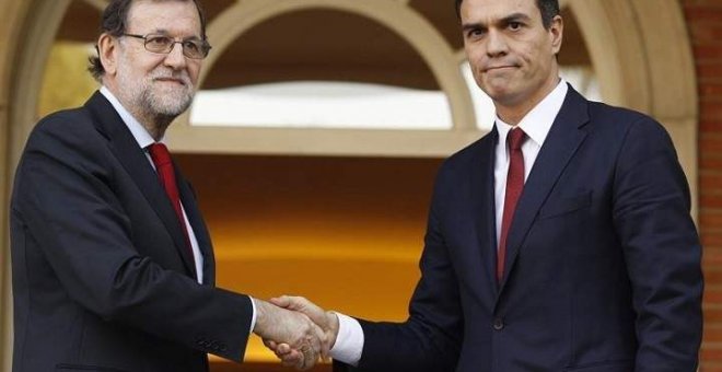 Mariano Rajoy y Pedro Sánchez en La Moncloa /EUROPA PRESS
