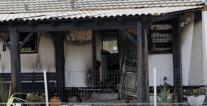 Incendio registrado en una vivienda en Vejer de la Frontera.EFE/Román Ríos