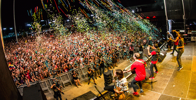 La Pegatina, en el festival Río Babel. / HARA AMORÓS