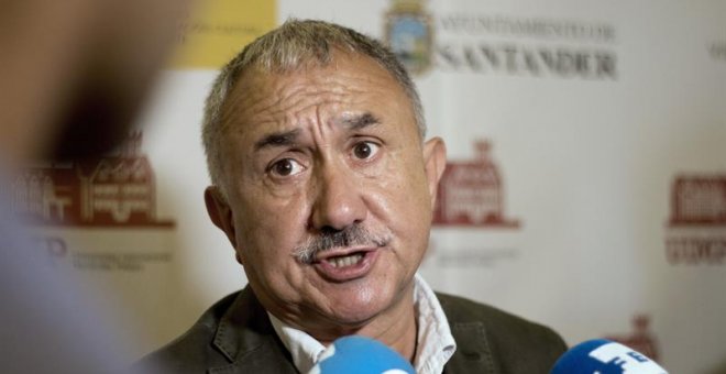 Pepe Álvarez, secretario general de la UGT, el pasado miércoles 19 de julio en Santander / EFE