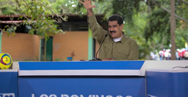 El presidente de Venezuela, Nicolás Maduro, durante si programa dominical en la televisión pública.-REUTERS